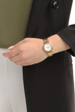 Buy Shop Guess Park Ave South Analog White Dial Gold Steel Strap Watch For Women - W0767L2 USA Online