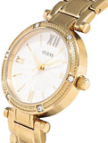 Buy Shop Guess Park Ave South Analog White Dial Gold Steel Strap Watch For Women - W0767L2 USA Online