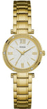 Buy Shop Guess Park Ave South Analog White Dial Gold Steel Strap Watch For Women - W0767L2 USA Online