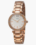 Buy Shop Guess Park Ave White Dial Rose Gold Steel Strap Watch for Women - W0767L3 USA Online