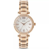 Buy Shop Guess Park Ave White Dial Rose Gold Steel Strap Watch for Women - W0767L3 USA Online