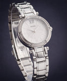 Buy Shop Guess Park Ave White Dial Silver Steel Strap Watch for Women - W0767L1 USA Online