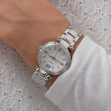 Buy Shop Guess Park Ave White Dial Silver Steel Strap Watch for Women - W0767L1 USA Online