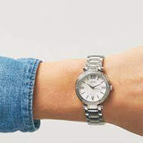 Buy Shop Guess Park Ave White Dial Silver Steel Strap Watch for Women - W0767L1 USA Online