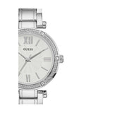 Buy Shop Guess Park Ave White Dial Silver Steel Strap Watch for Women - W0767L1 USA Online