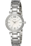 Buy Shop Guess Park Ave White Dial Silver Steel Strap Watch for Women - W0767L1 USA Online