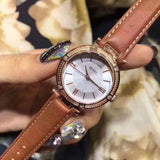 Buy Shop Guess Park Avenue Blue Dial Brown Leather Strap Watch for Women - W0838L2 USA Online