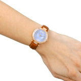 Buy Shop Guess Park Avenue Blue Dial Brown Leather Strap Watch for Women - W0838L2 USA Online