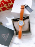 Buy Shop Guess Park Avenue Blue Dial Brown Leather Strap Watch for Women - W0838L2 USA Online