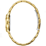 Buy Shop Guess Park Avenue Blue Dial Gold Steel Strap Watch For Women - W0695L2 USA Online
