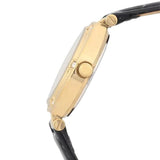 Buy Shop Guess Park Avenue Quartz Gold Dial Black Leather Strap Watch For Women - W0838L1 USA Online