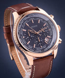 Buy Shop Guess Persuit Chronograph Blue Dial Brown Leather Strap Watch for Men - W0500G1 USA Online