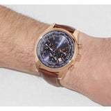 Buy Shop Guess Persuit Chronograph Blue Dial Brown Leather Strap Watch for Men - W0500G1 USA Online
