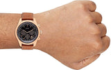 Buy Shop Guess Persuit Chronograph Blue Dial Brown Leather Strap Watch for Men - W0500G1 USA Online