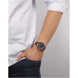 Buy Shop Guess Persuit Chronograph Blue Dial Brown Leather Strap Watch for Men - W0500G1 USA Online