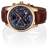 Buy Shop Guess Persuit Chronograph Blue Dial Brown Leather Strap Watch for Men - W0500G1 USA Online