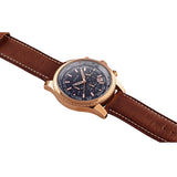 Buy Shop Guess Persuit Chronograph Blue Dial Brown Leather Strap Watch for Men - W0500G1 USA Online