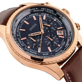 Buy Shop Guess Persuit Chronograph Blue Dial Brown Leather Strap Watch for Men - W0500G1 USA Online