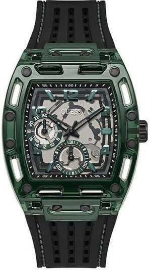 Buy Shop Guess Phoenix Analog Black Dial Black Silicone Strap Watch For Men- GW0499G7 USA Online