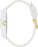 Buy Shop Guess Phoenix Analog Gold Dial White Silicone Strap Watch For Men - GW0499G5 USA Online