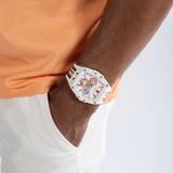 Buy Shop Guess Phoenix Analog White Dial White Silicone Strap Watch for Men - GW0720G1 USA Online