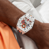 Buy Shop Guess Phoenix Analog White Dial White Silicone Strap Watch for Men - GW0720G1 USA Online