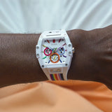 Buy Shop Guess Phoenix Analog White Dial White Silicone Strap Watch for Men - GW0720G1 USA Online
