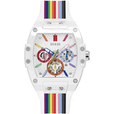 Buy Shop Guess Phoenix Analog White Dial White Silicone Strap Watch for Men - GW0720G1 USA Online