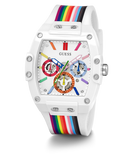 Buy Shop Guess Phoenix Analog White Dial White Silicone Strap Watch for Men - GW0720G1 USA Online