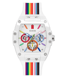 Buy Shop Guess Phoenix Analog White Dial White Silicone Strap Watch for Men - GW0720G1 USA Online