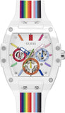 Buy Shop Guess Phoenix Analog White Dial White Silicone Strap Watch for Men - GW0720G1 USA Online