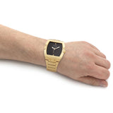 Buy Shop Guess Phoenix Black Dial Gold Steel Strap Watch for Men - GW0387G2 USA Online