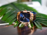 Buy Shop Guess Phoenix Blue Dial Brown Leather Strap Watch for Men - GW0386G2 USA Online