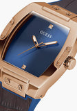 Buy Shop Guess Phoenix Blue Dial Brown Leather Strap Watch for Men - GW0386G2 USA Online