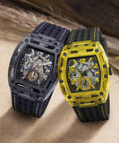 Buy Shop Guess Phoenix Chronograph Black Dial Black Rubber Strap Watch for Men - GW0499G2 USA Online