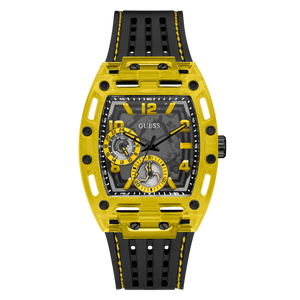 Buy Shop Guess Phoenix Chronograph Black Dial Black Rubber Strap Watch for Men - GW0499G2 USA Online