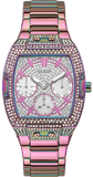 Buy Shop Guess Phoenix Chronograph Crystals Silver Dial Pink Steel Strap Watch For Women - GW0104L4 USA Online