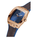 Buy Shop Guess Phoenix Blue Dial Brown Leather Strap Watch for Men - GW0386G2 USA Online