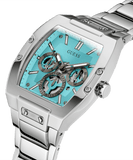 Buy Shop Guess Phoenix Multi Function Aqua Blue Dial Silver Steel Strap Watch for Men - GW0456G4 USA Online