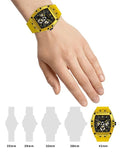 Buy Shop Guess Phoenix Multi Function Black Dial Yellow Rubber Strap Watch for Men - GW0203G6 USA Online