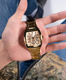 Buy Shop Guess Phoenix Multi Function Gold Dial Gold Steel Strap Watch for Men - GW0456G2 USA Online