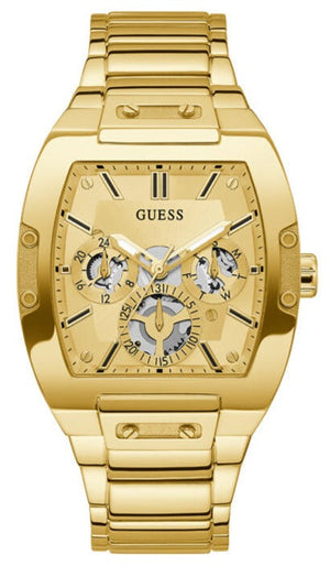 Buy Shop Guess Phoenix Multi Function Gold Dial Gold Steel Strap Watch for Men - GW0456G2 USA Online