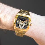 Buy Shop Guess Phoenix Multi Function Green Dial Gold Steel Strap Watch for Men - GW0456G3 USA Online