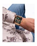 Buy Shop Guess Phoenix Multi Function Green Dial Gold Steel Strap Watch for Men - GW0456G3 USA Online