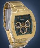 Buy Shop Guess Phoenix Multi Function Green Dial Gold Steel Strap Watch for Men - GW0456G3 USA Online