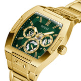 Buy Shop Guess Phoenix Multi Function Green Dial Gold Steel Strap Watch for Men - GW0456G3 USA Online