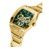 Buy Shop Guess Phoenix Multi Function Green Dial Gold Steel Strap Watch for Men - GW0456G3 USA Online