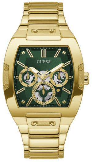 Buy Shop Guess Phoenix Multi Function Green Dial Gold Steel Strap Watch for Men - GW0456G3 USA Online
