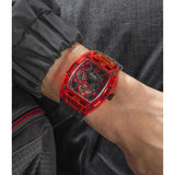 Buy Shop Guess Phoenix Multifunction Analog Red Dial Black Silicone Strap Watch For Men - GW0499G4 USA Online