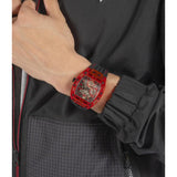 Buy Shop Guess Phoenix Multifunction Analog Red Dial Black Silicone Strap Watch For Men - GW0499G4 USA Online